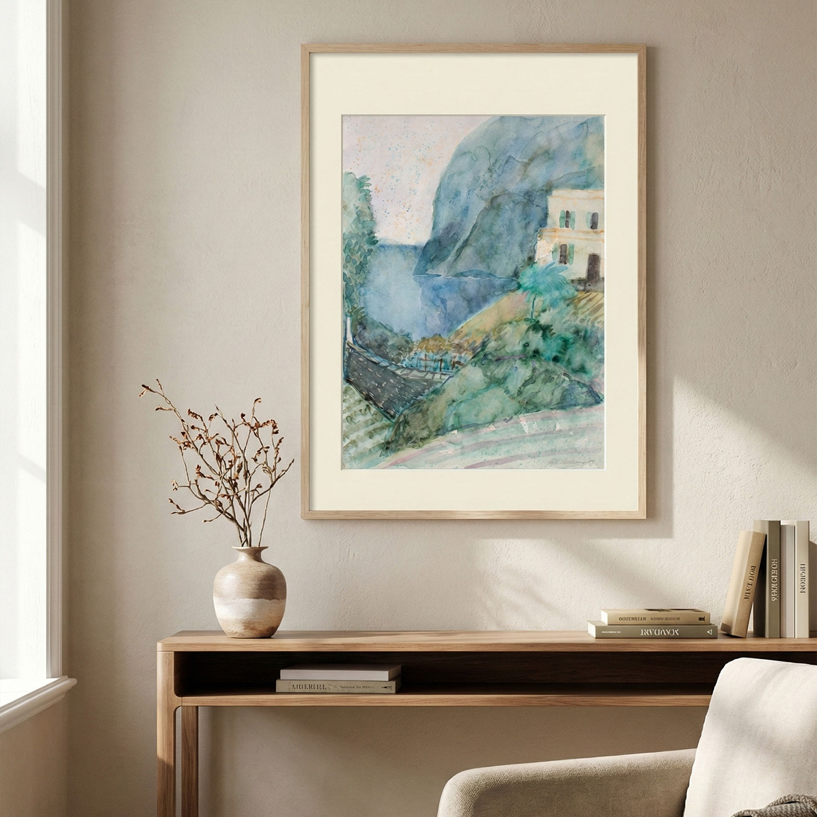 Aquarell "Villa am Meer 2" – Bild 2
