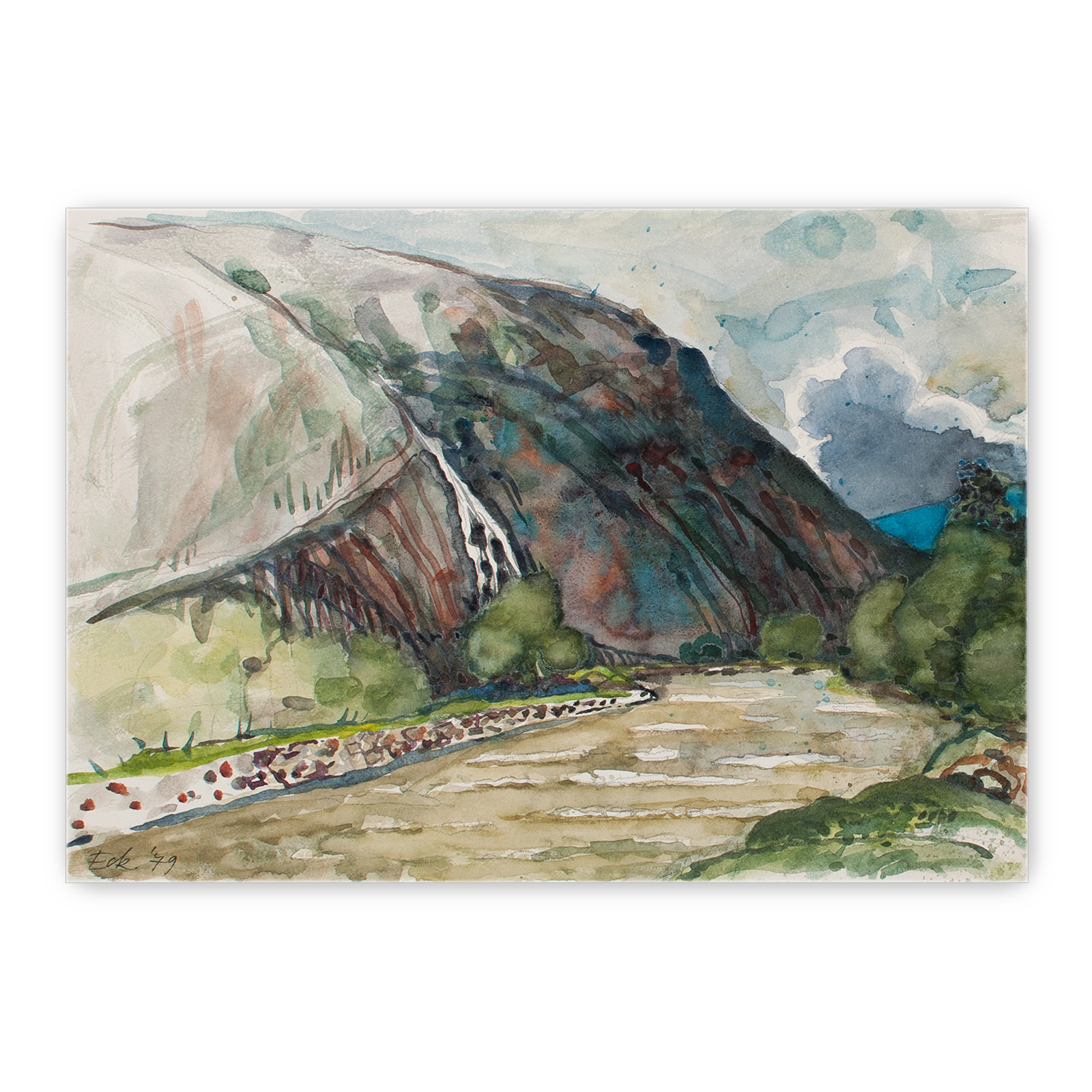 Aquarell "Skizzen aus Niederthai Ötztal 1"