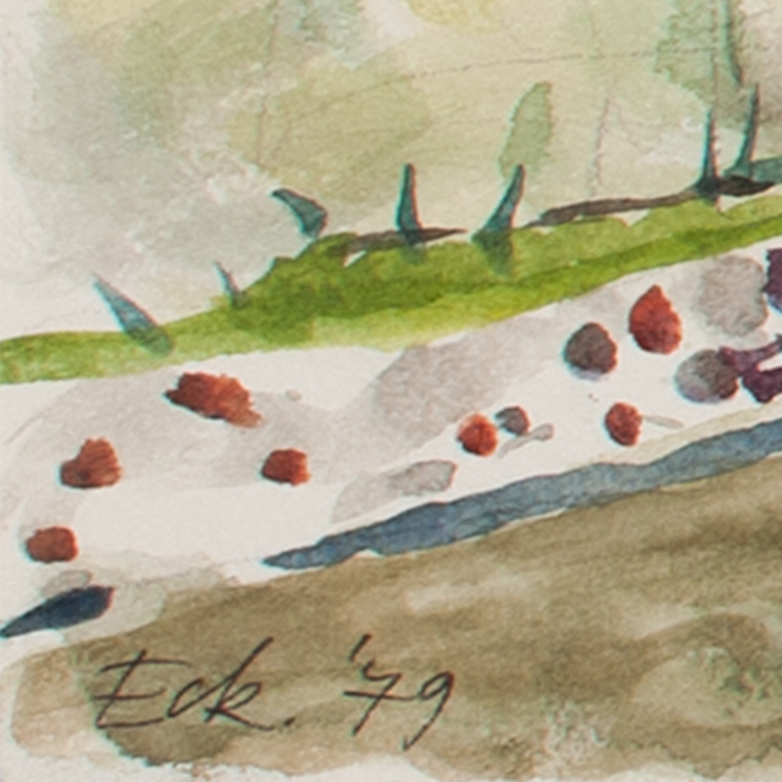 Aquarell "Skizzen aus Niederthai Ötztal 1" – Bild 4